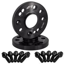 2 wheel spacers black 16mm 5x98 center hole 58,1 with bolts