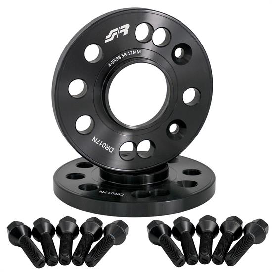 2 distanziali ruota neri 12mm 4-5x98 centraggio 58,1 con bull.