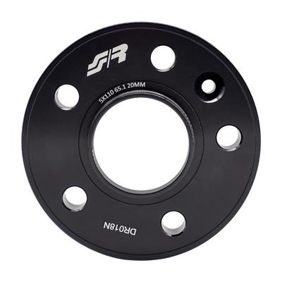 2 wheel spacers black 20mm 5x110 center hole 65,1 with bolts