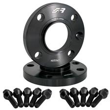 2 wheel spacers black 16mm 4x108 center hole 65,1 with bolts