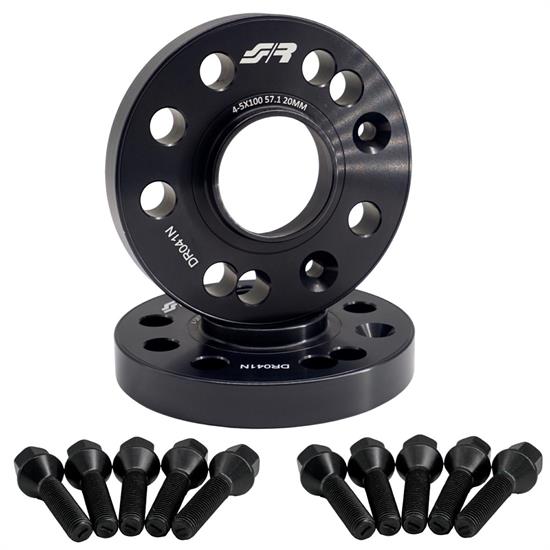 2 wheel spacers black 20mm 4-5x100 center hole 57,1 with bolts