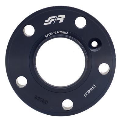 2 wheel spacers black 20mm 5x120 center hole 72,6 with bolts