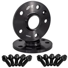 2 wheel spacers black 10mm 5x112 57,1 with bolts