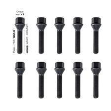 10 black bolts key 17 12x1.5 l.50mm