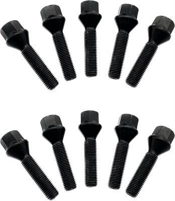 10 black bolts key 17 12x1.5 l.50mm