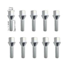 10 bolts black key 17 12x1.25 l.35mm