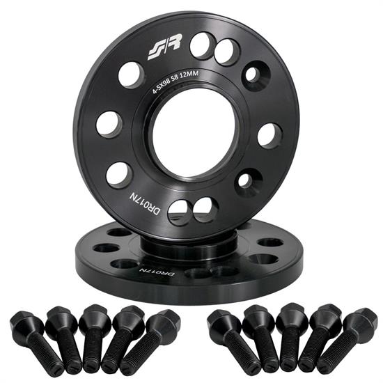 2 wheel spacers black 12mm 4-5x98 center hole 58,1 with bolts