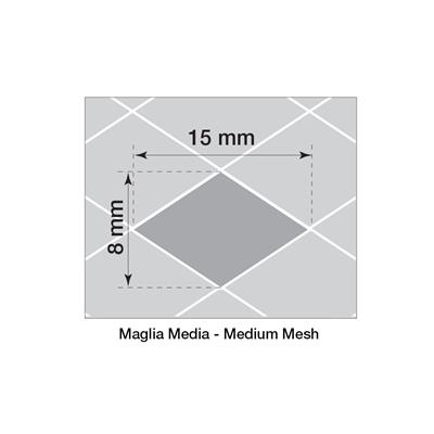 Mesh aluminium 125x30 cm medium