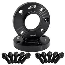 2 wheel spacers black 20mm 4x108 center hole 65,1 with bolts