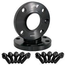 2 distanziali ruota neri 16mm 4x108 centraggio 65,1 con bull.