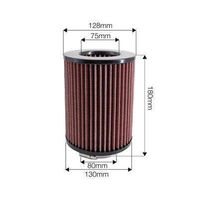 Air Filter double cone red cotton