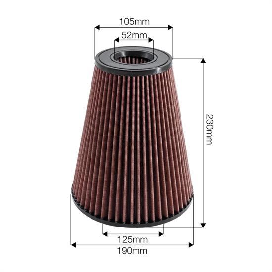 Air Filter double cone red cotton
