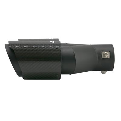Terminale rotondo id 66mm doppio disassato carbonio e acciaio