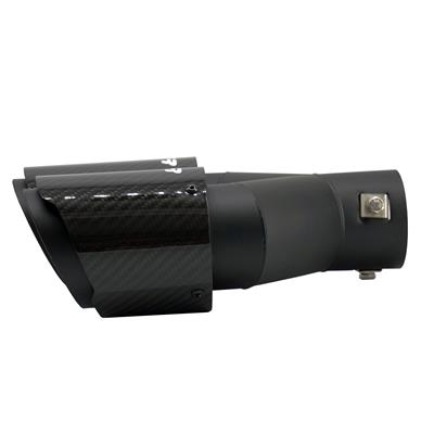 Muffler Tip round id 66mm double shifted carbon&stainless