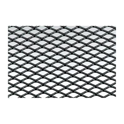 Griglia alluminio nero 125x30 cm maglia media