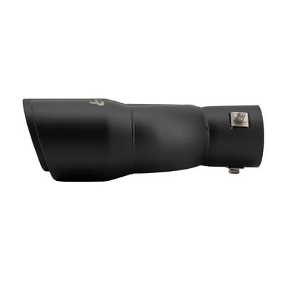 Terminale rotondo id 63mm doppio inclinato disassato inox nero