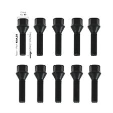 10 bulloni neri ch.17 12x1.25 l.40mm