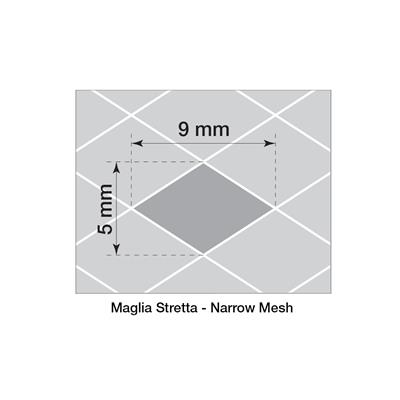 Griglia alluminio nero 125x20 maglia stretta