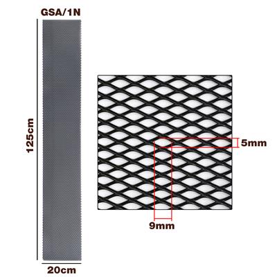 Griglia alluminio nero 125x20 maglia stretta