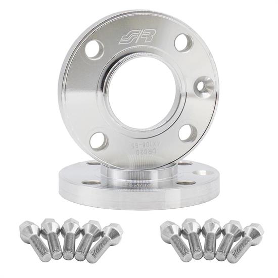2 wheel spacers 16mm 4x108 center hole 65,1 with bolts
