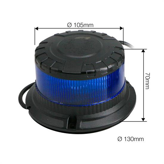 Luce lampeggiante blu fissaggio con bulloni