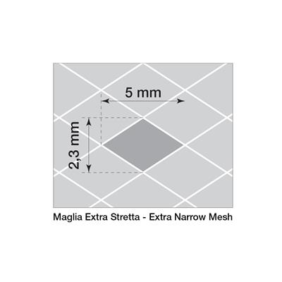 Griglia alluminio nero 125x20 cm maglia extra stretta